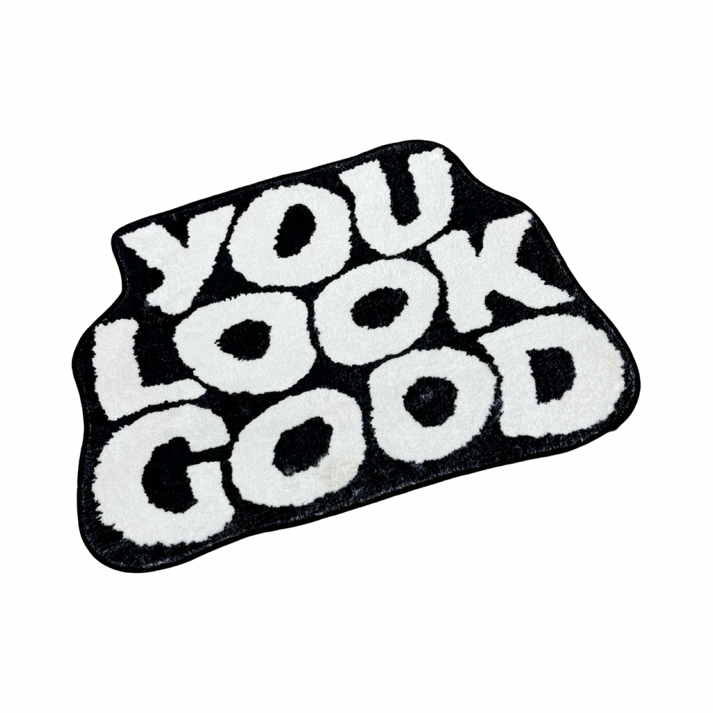 You Look Good Carpet Black White 50cm x 80cm