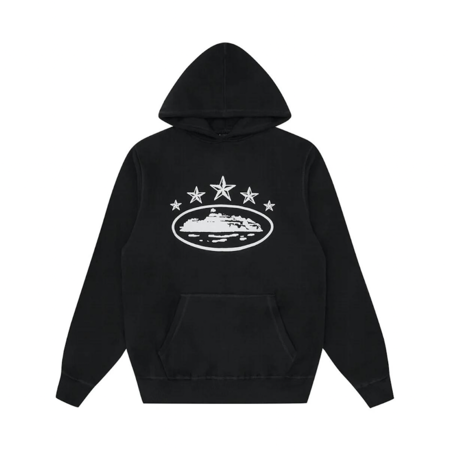 Corteiz Star Logo Hoodie Black