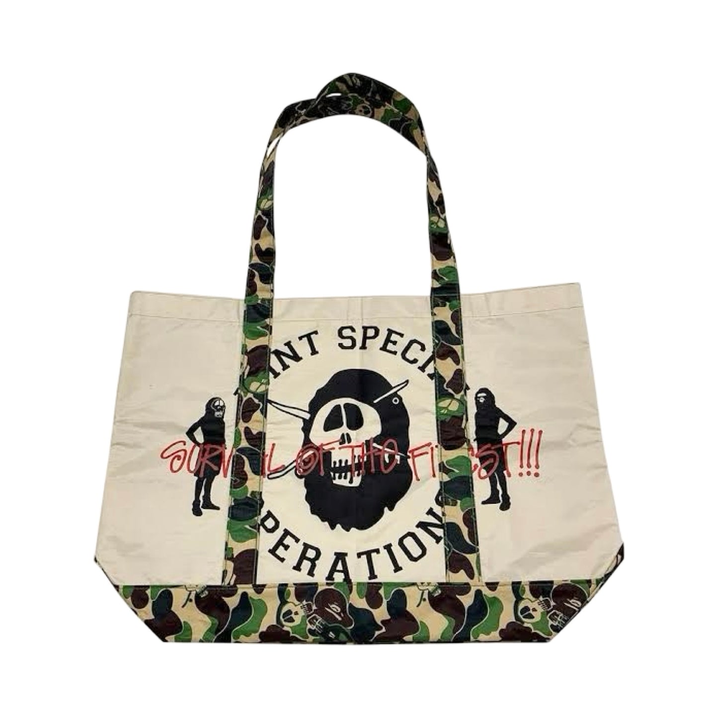 Bape x Stussy Green Camo Tote
