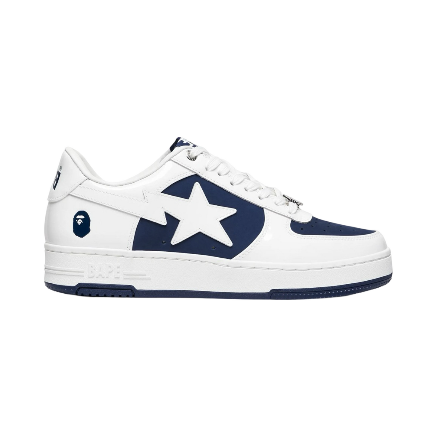 A Bathing Ape Bapesta #6 M2 Low Navy White