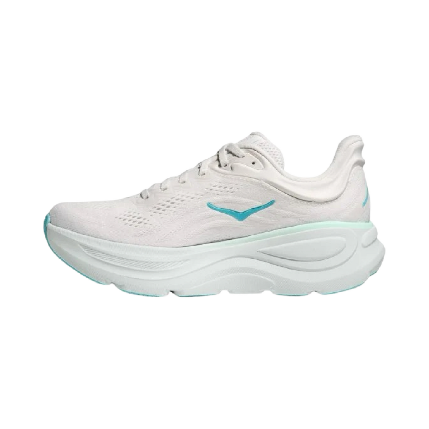 Women's Hoka Bondi 9 B Width White Frost Cielo Blue