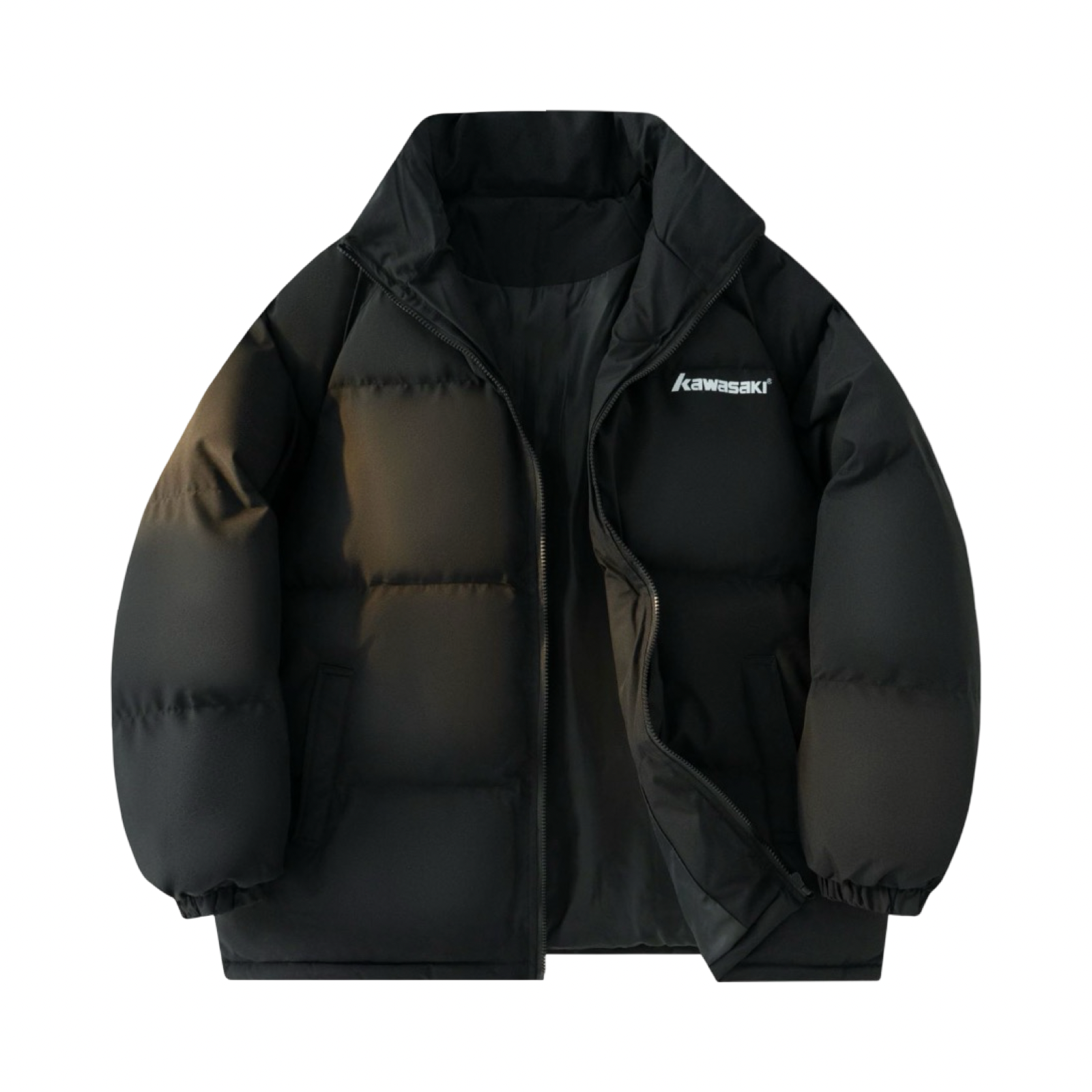 Kawasaki Puffer Jacket Black White – SoleMate Sneakers
