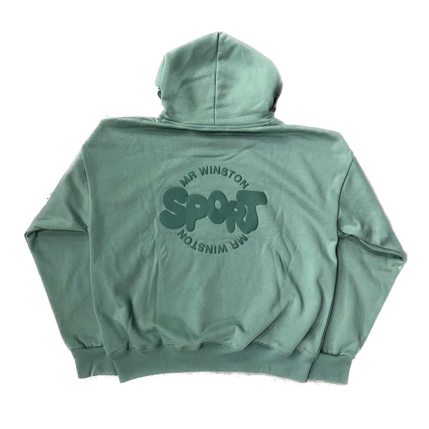 Mr Winston Puff Hoodie Sage Sea Green