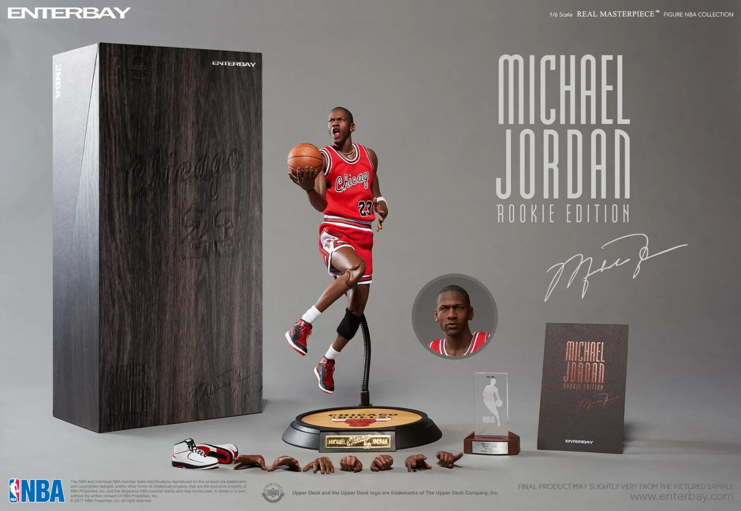 Enterbay 1/6 Scale Real Masterpiece Collectible Figure NBA Michael Jordan Rookie Edition