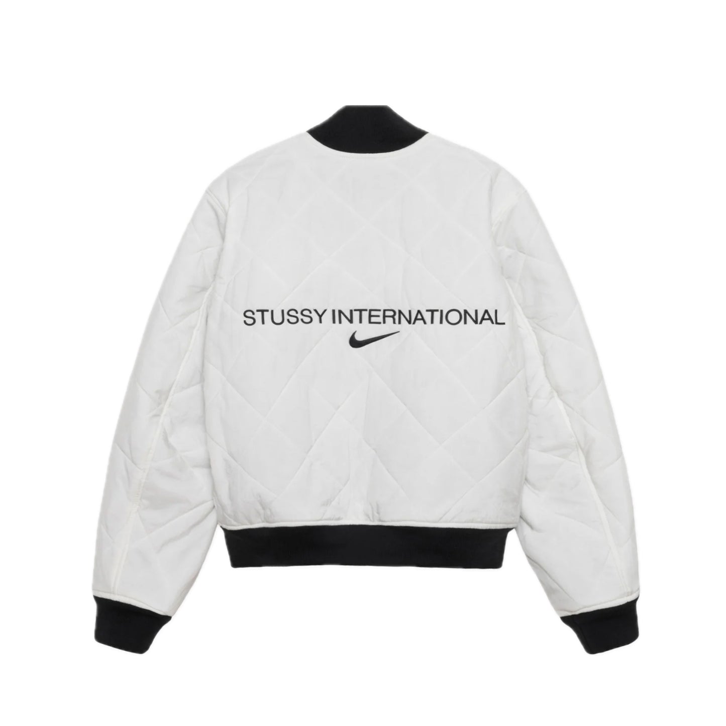 Stussy x Nike Reversible Varsity Jacket Black Sail