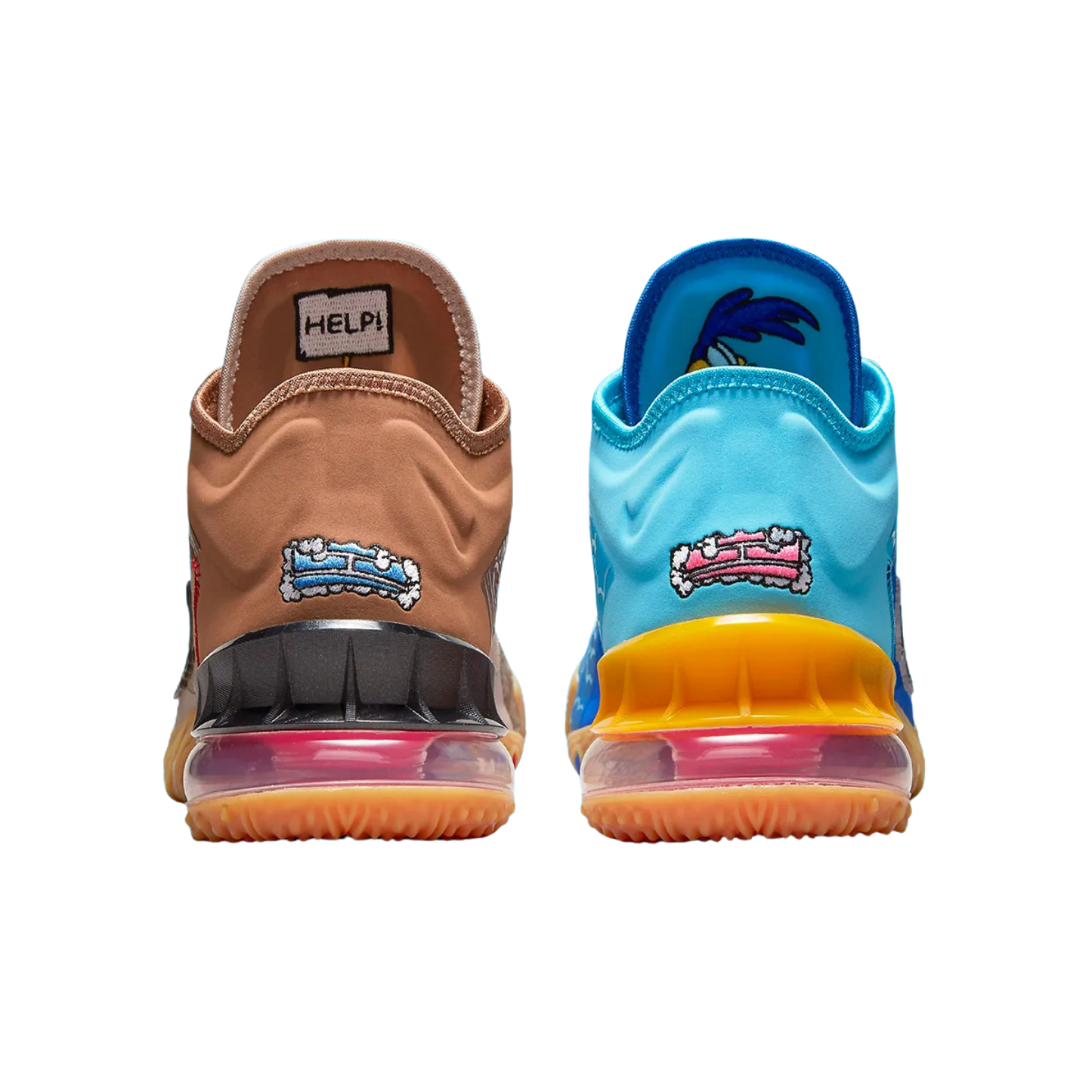 Nike LeBron 18 Low Wile E. vs Roadrunner Space Jam Racer Blue Baltic Blue University Gold White