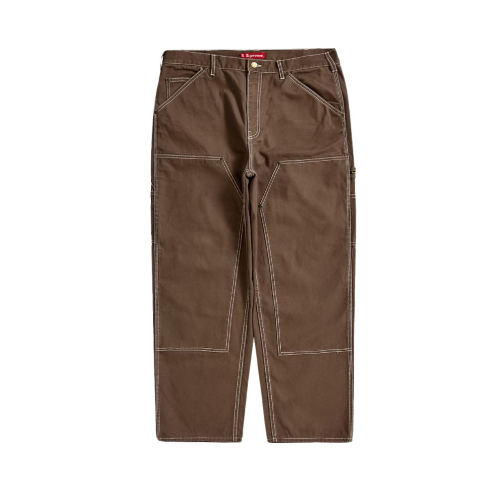 Supreme Double Knee Canvas Painter Pant Brown