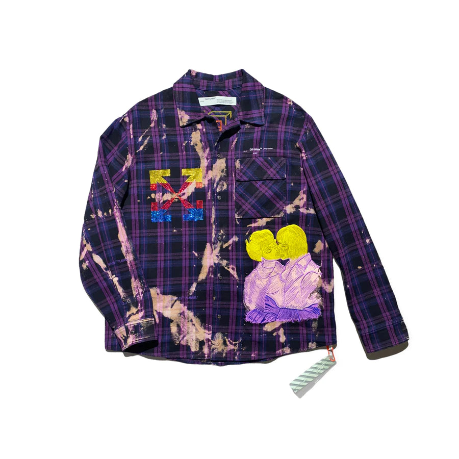 Off White x Murder Bravado Crystal Kiss Purple Fannel