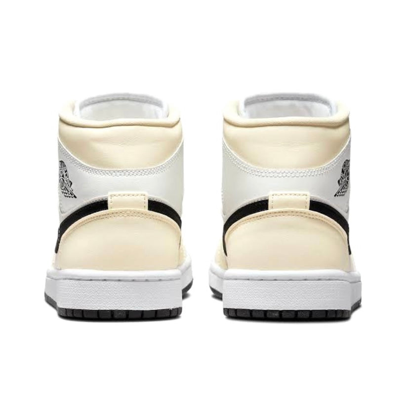 Womens Air Jordan 1 Mid Coconut Milk White Black