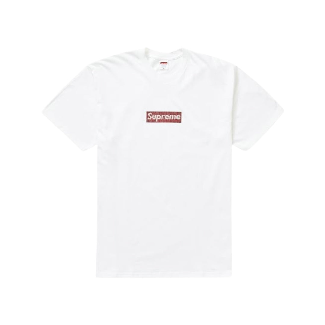 Supreme x Swarovski Box Logo Tee White Red SS19