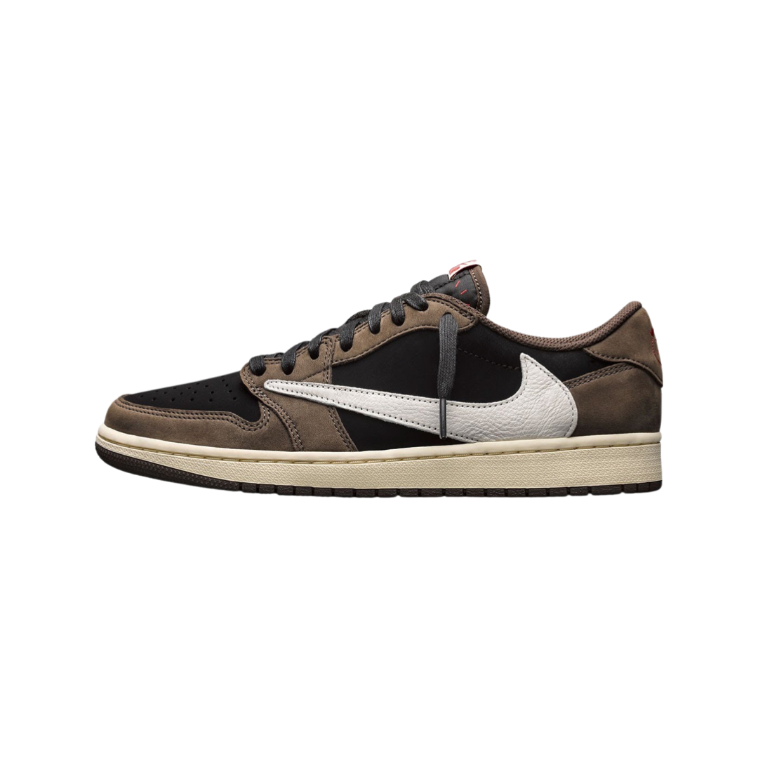 Air Jordan 1 Low OG x Travis Scott Black Sail Dark Mocha SoleMate Sneakers