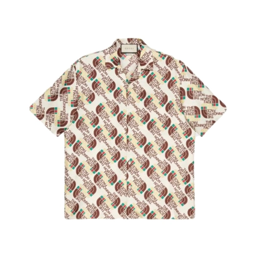 Gucci x The North Face Hawaiian Silk Shirt White Multi