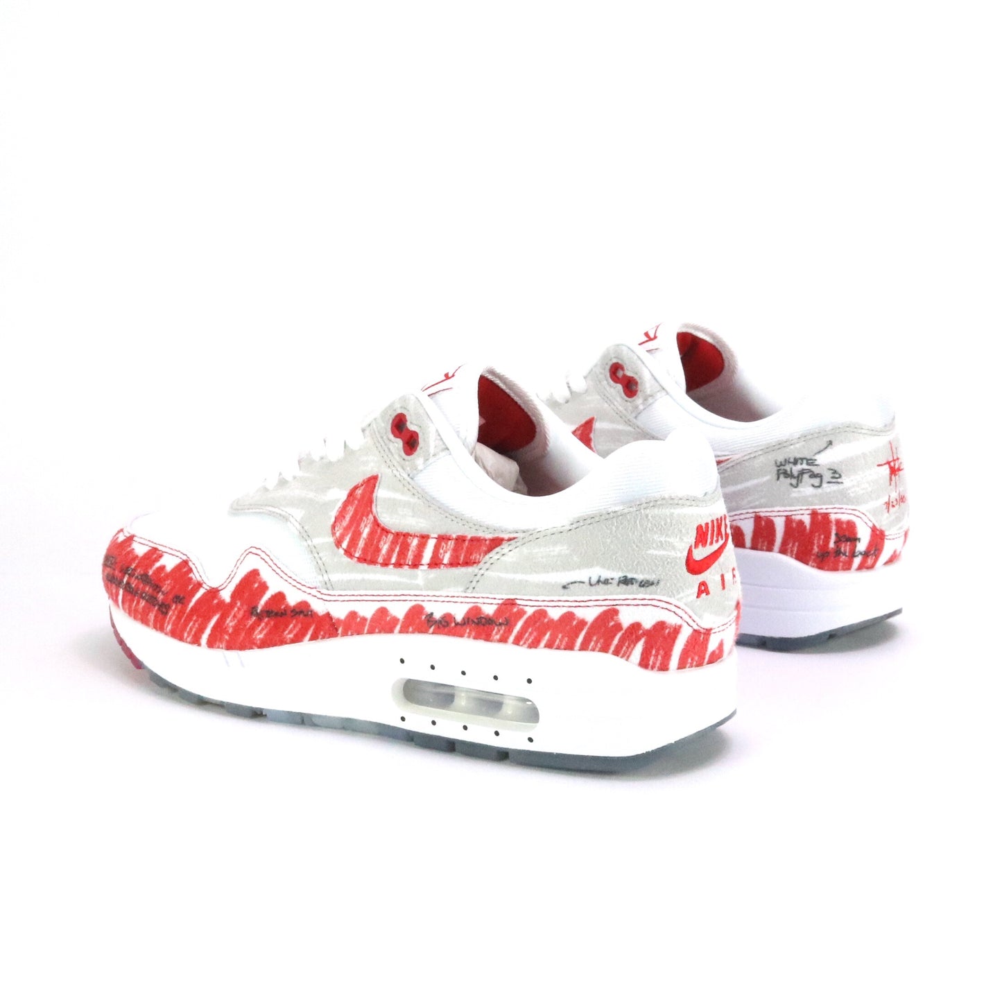 Nike Air Max 1 Tinker Sketch to Shelf White Sport Red Black Neutral Grey