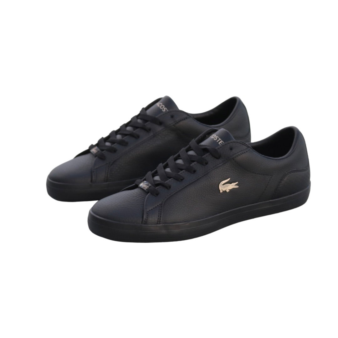 Men's Lerond Luxe Black Gold 0721 by Lacoste – SoleMate Sneakers
