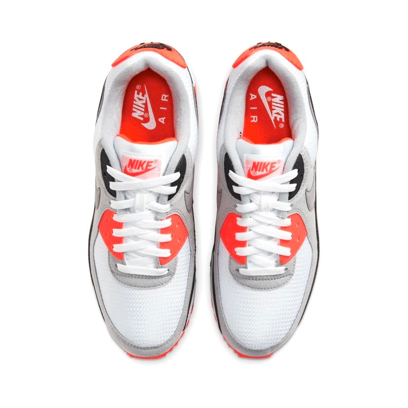 Air Max 90 (3) Radiant Red Infrared 30th Anniversary 2020 White Black Cool Grey OG