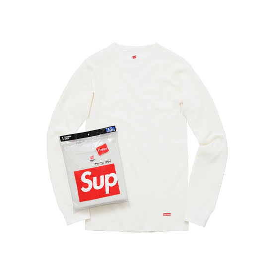 Supreme Hanes Thermal Crew (1 Pack) Natural
