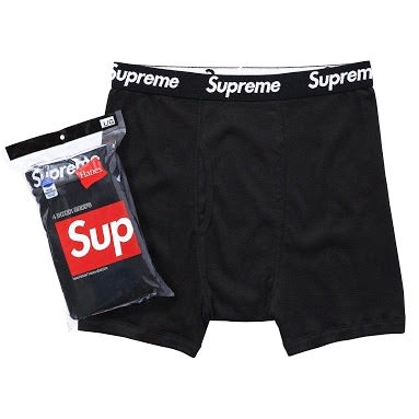 Supreme Hanes Boxer (4 Pack) Briefs Black