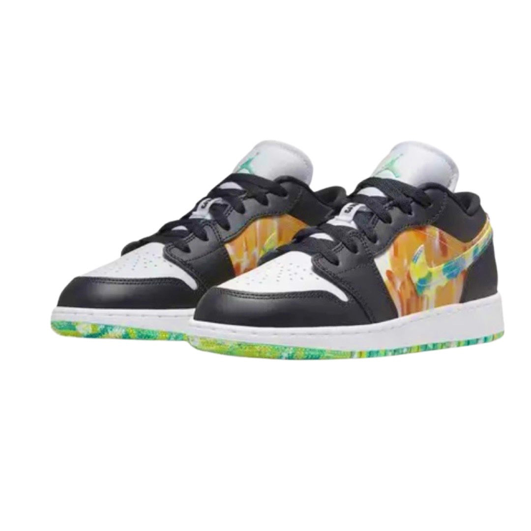 Air Jordan 1 Low SE GS Black White Team Orange