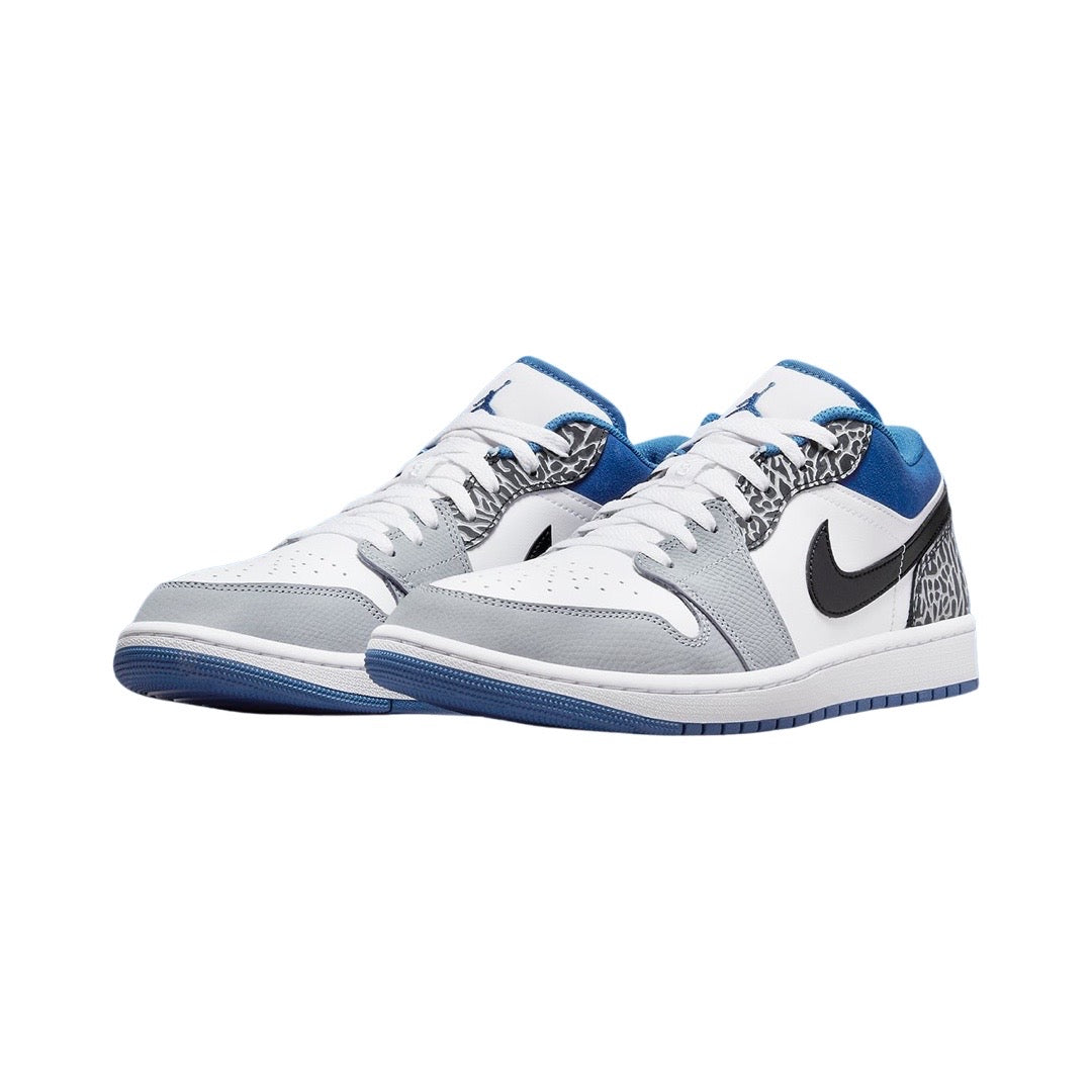 Air Jordan Low GS SE White Dark Marina Blue – SoleMate Sneakers