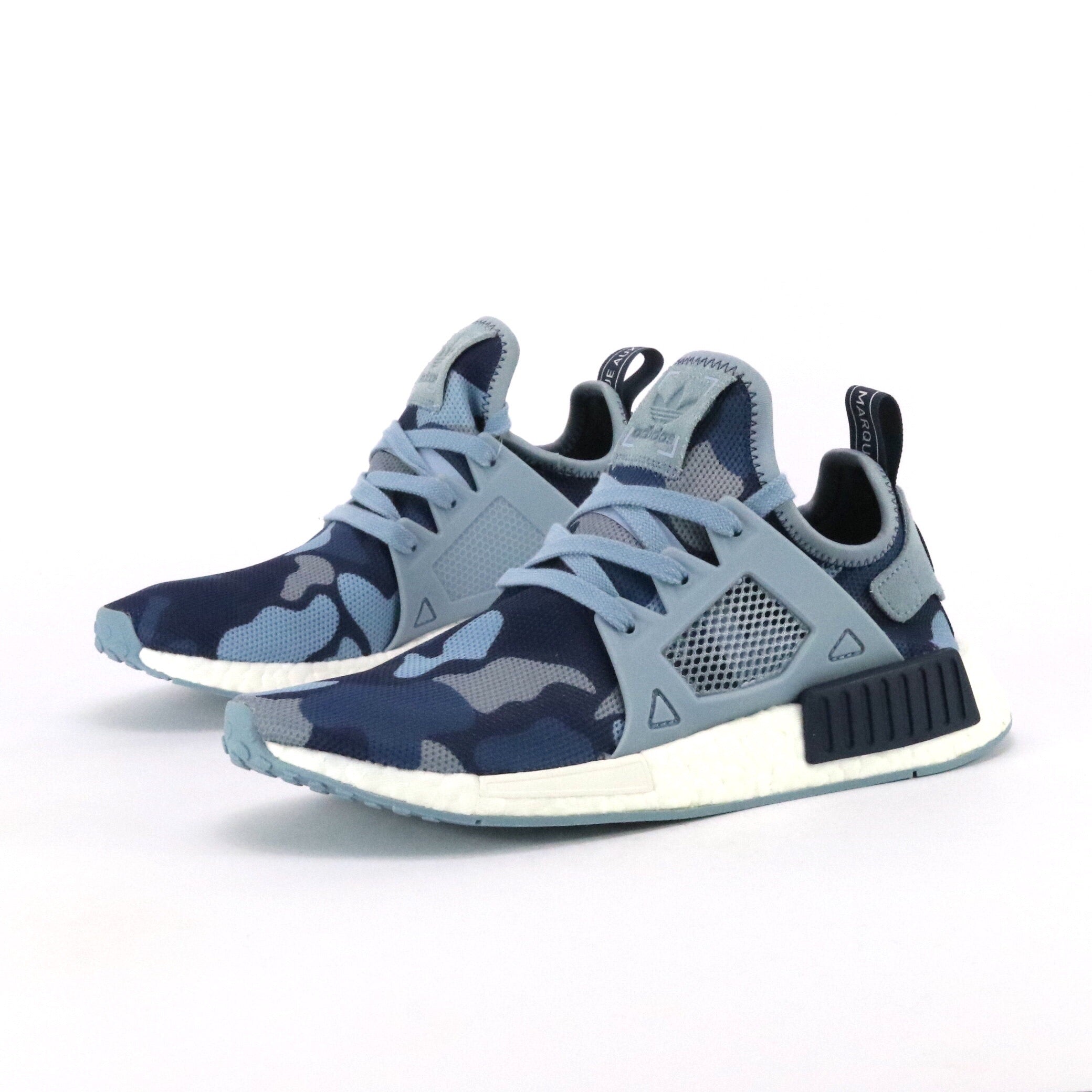 Womens Adidas NMD XR1 Blue Duck Camo SoleMate Sneakers Womens Adidas NMD XR1 Blue Duck Camo SoleMate Sneakers