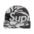 Supreme Big Logo Beanie White Camo FW25