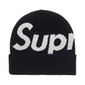 Supreme Big Logo Beanie Black White FW25