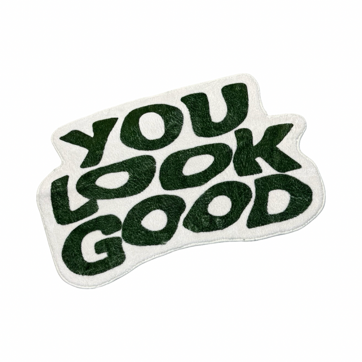 You Look Good Carpet Green White 80cm x 50cm