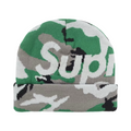 Supreme Big Logo Beanie Green Camo FW25