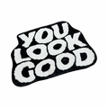 You Look Good Carpet Black White 50cm x 80cm