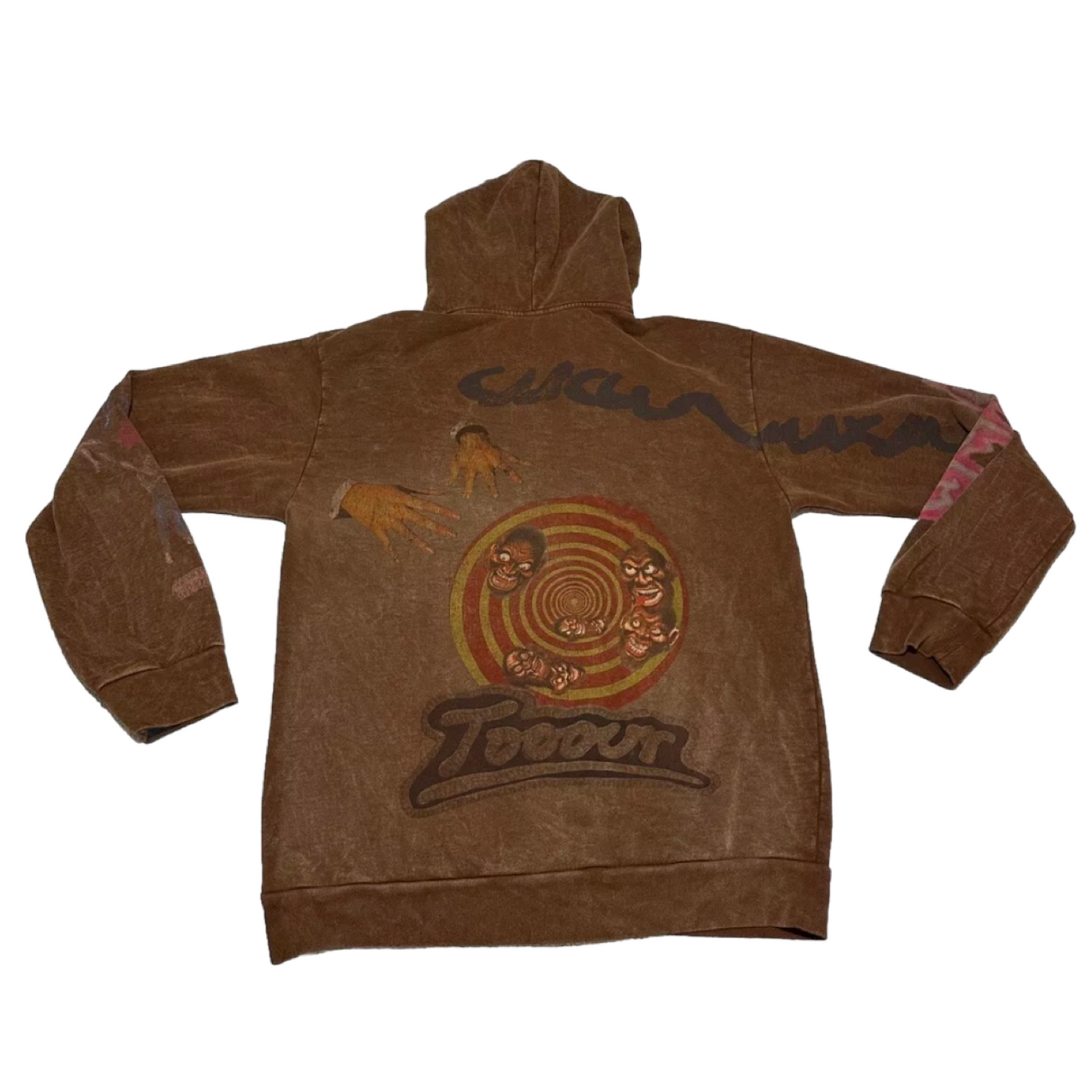 "Travis Scott Circus Maximus 2024 Tour Zip-Up Hoodie Brown"