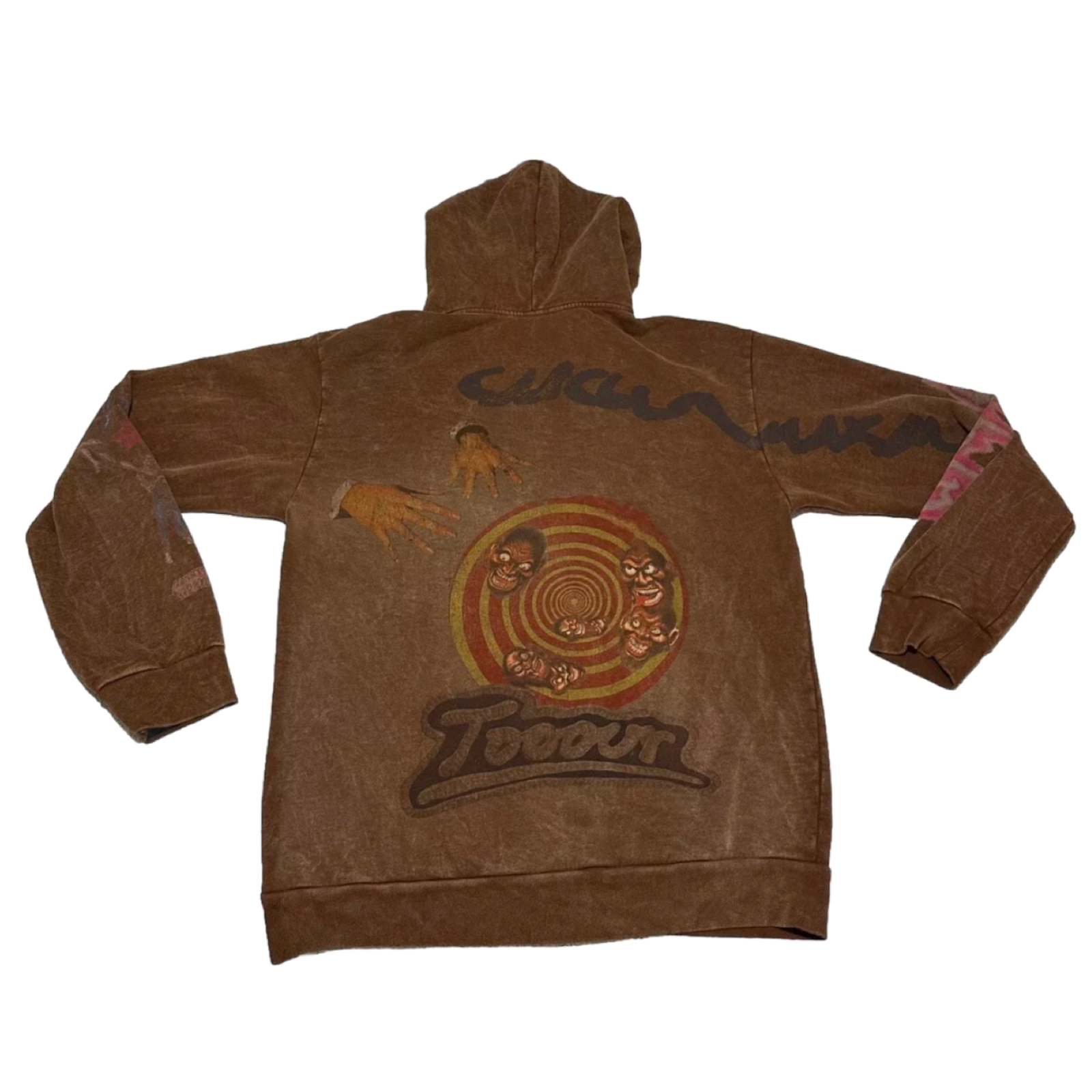 Travis Scott MAXIMUS フーディ XL Travis Scott Utopia Circus Maximus 2023 Tour Zip-Up Hoodie Brown