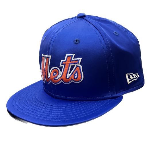 New Era 950 Satin Script New York Mets Official Team Colors Blue Orange