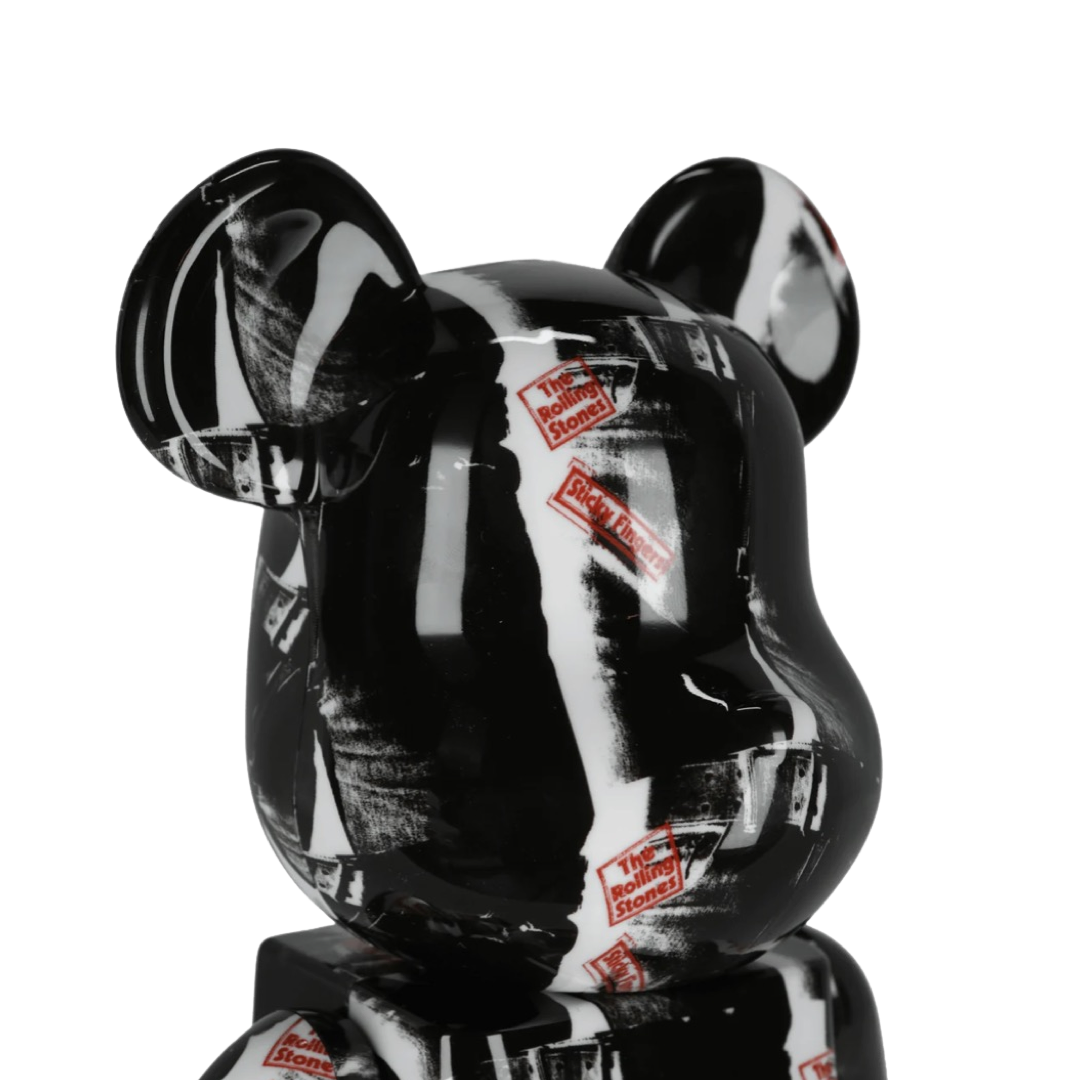 Bearbrick 100% & 400% Andy Warhol Rolling Stones Sticky Fing