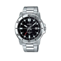 Men's Casio MTPVD01D-1E Black Face Steel Band Watch