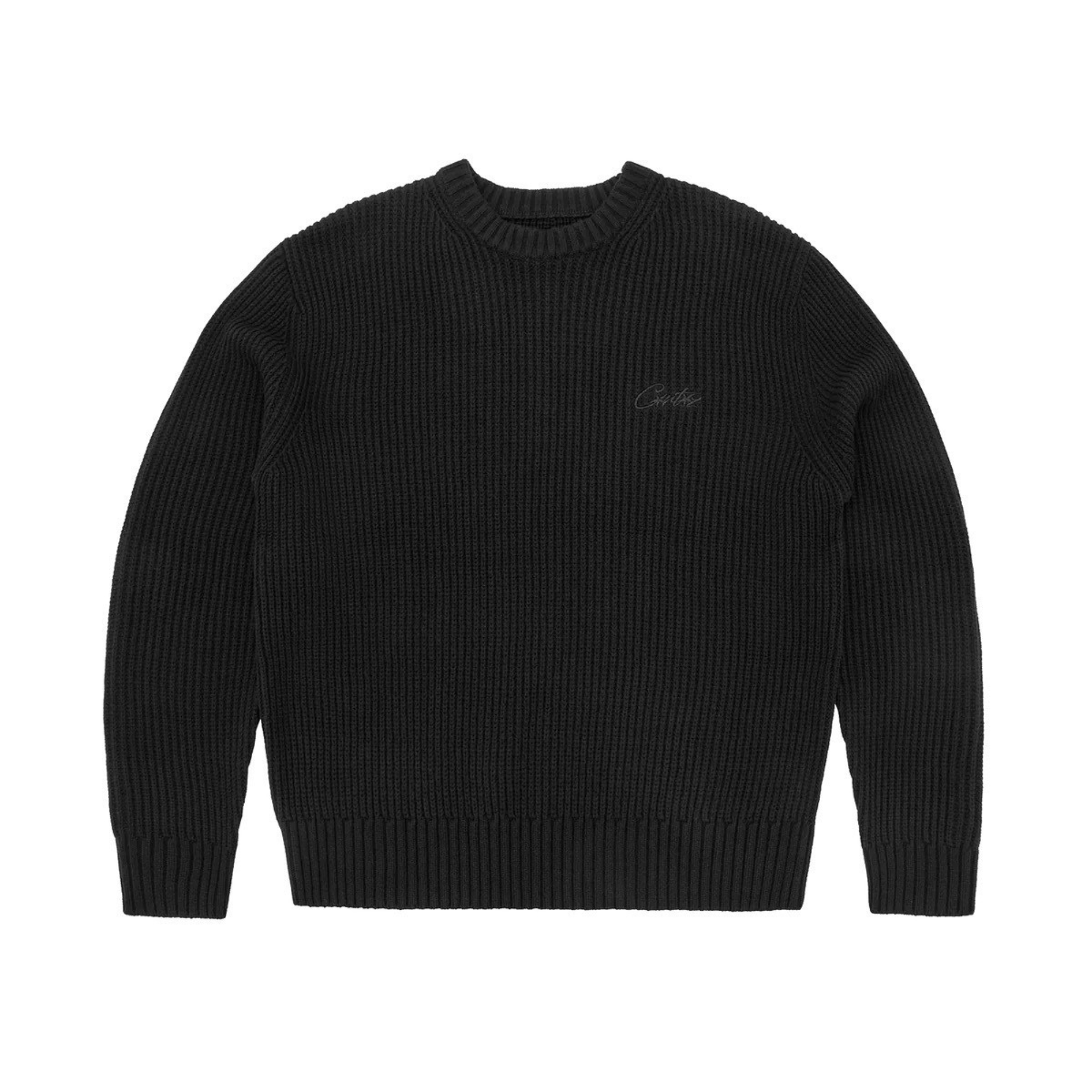 Corteiz Crochet Applique Knit Crew Black – SoleMate Sneakers