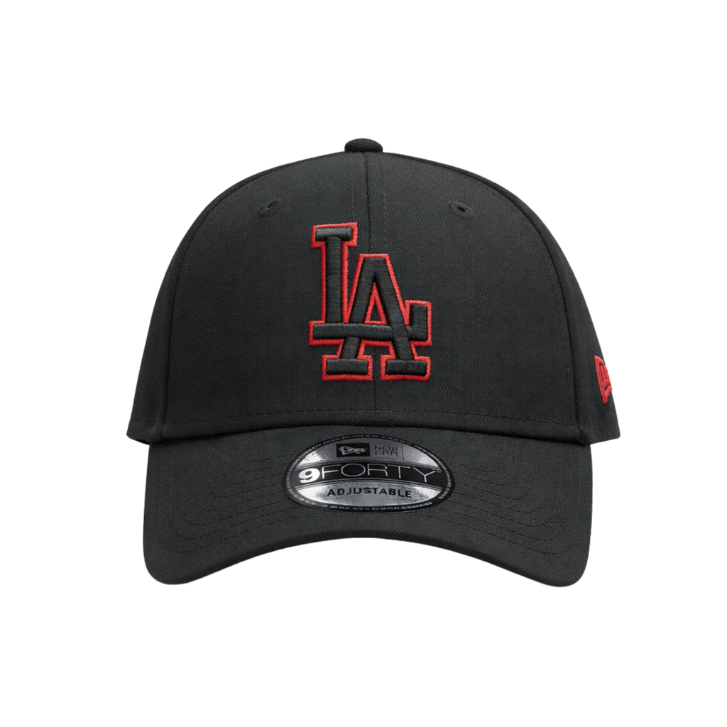 New Era 940 Pre Curved Snapback Los Angeles Dodgers Black Scarlet Red Cap