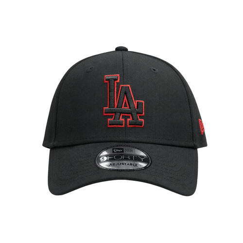 New Era 940 Pre Curved Snapback Los Angeles Dodgers Black Scarlet Red Cap