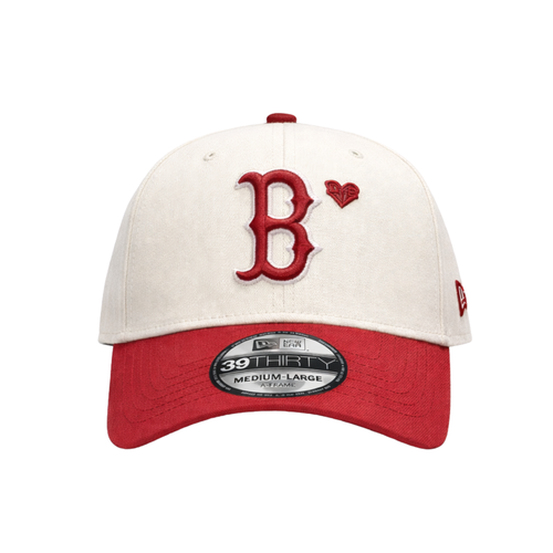 New Era 3930 AFrame Heart Sketch Boston Redsox Cap Champagne White Red