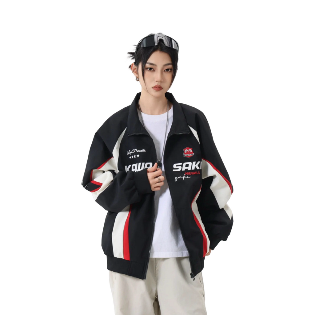 Kawasaki Racing Jacket Black White Red