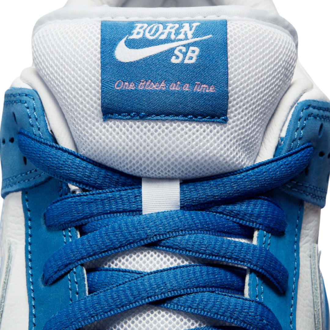 Nike SB Dunk Low Born X Raised One Block At A Time Deep Royal Blue White