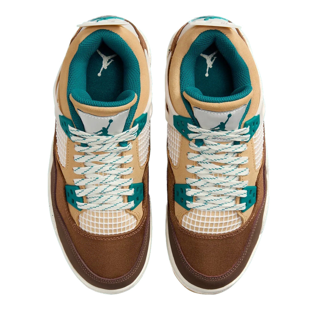 Air Jordan 4 Retro (GS) Cacao Wow Geode Teal Ale Brown Twine Sail Luminous Green