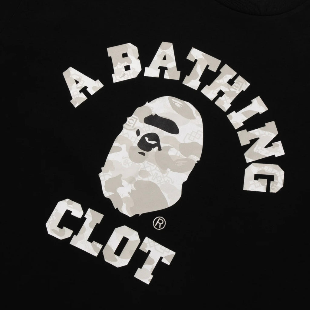 A Bathing Ape BAPE x CLOT College Tee White Camo Black 2026