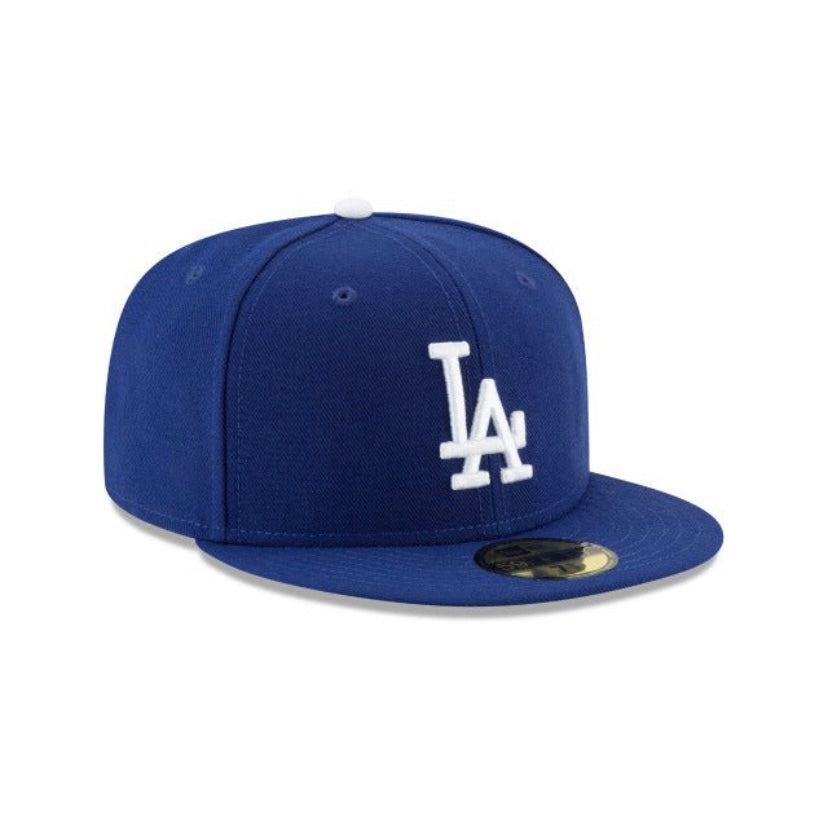 New Era 59Fifty LA Dodgers Team Blue White Fitted Cap