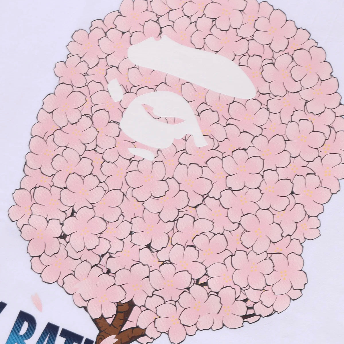 A Bathing Ape Head Sakura Ape #1 Tee White