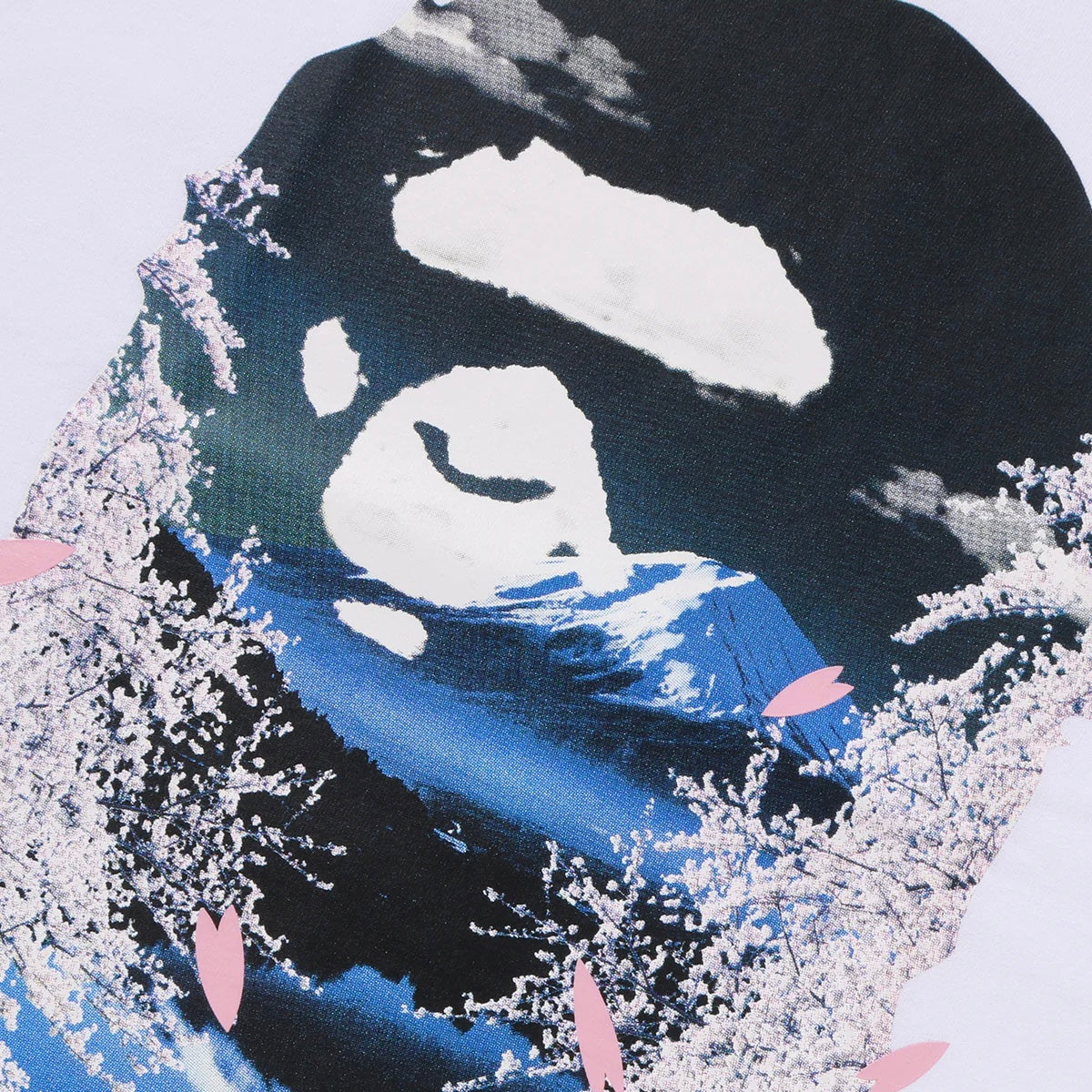 A Bathing Ape Head Sakura Fuji Photo Tee White