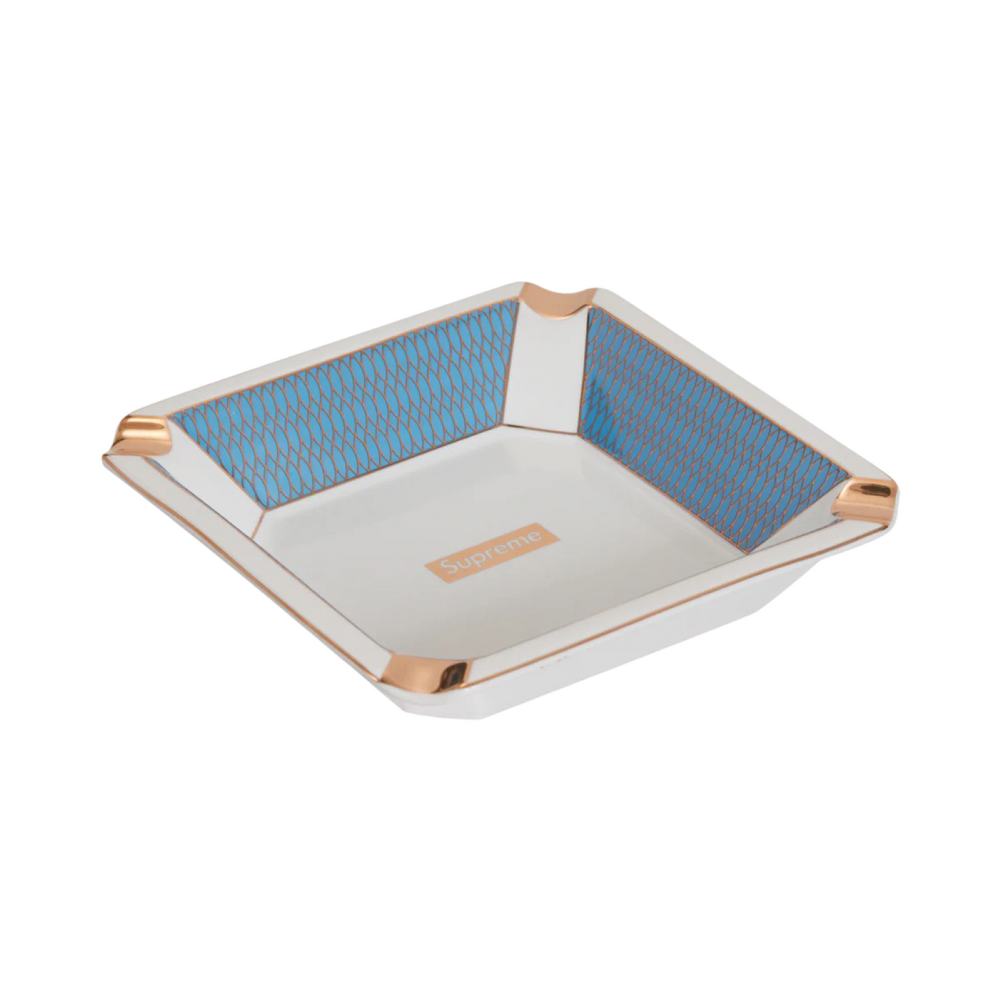 Supreme Ash Tray Blue Gold