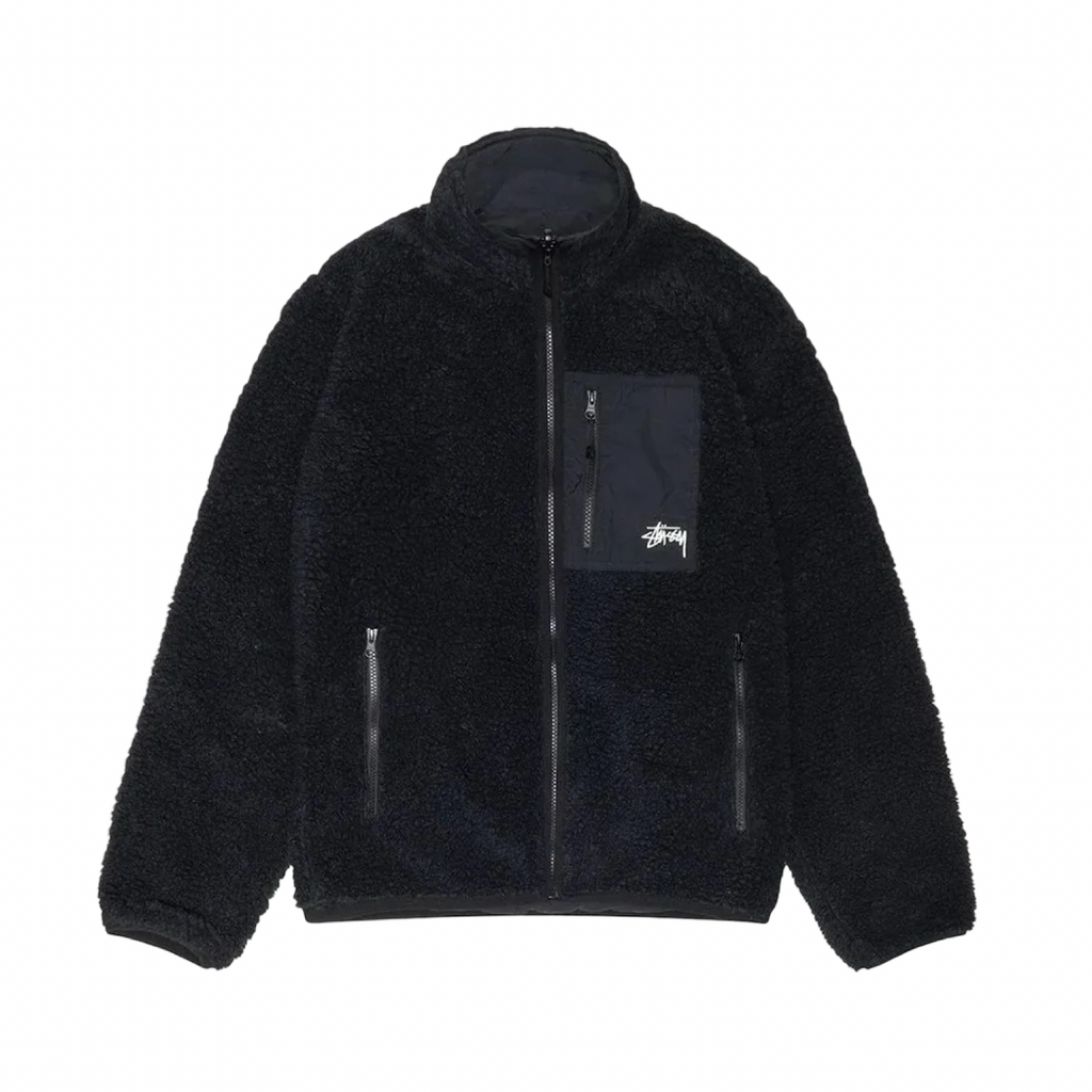 Stussy Sherpa Reversible Jacket Black Black
