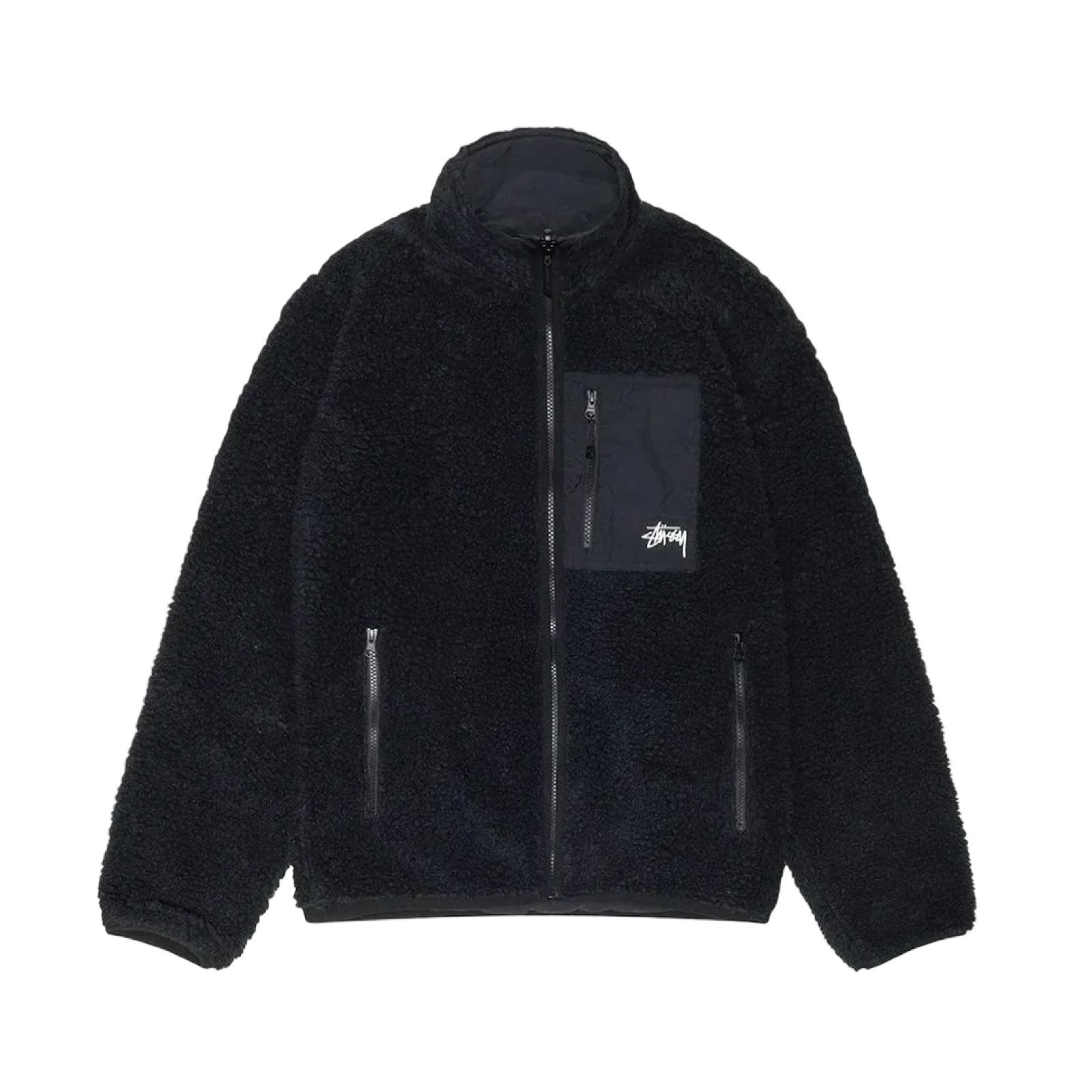 Stussy Sherpa Reversible Jacket Black Black