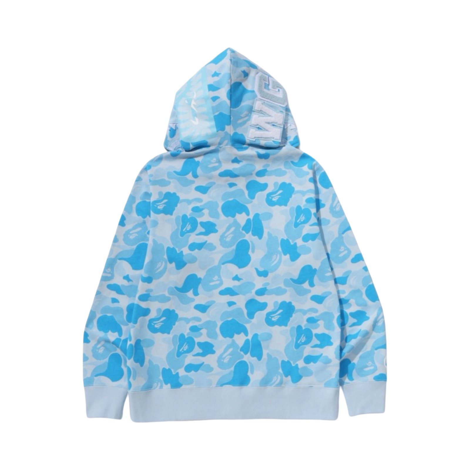 A Bathing Ape SS26 Shark Full Zip Hoodie Blue Camo