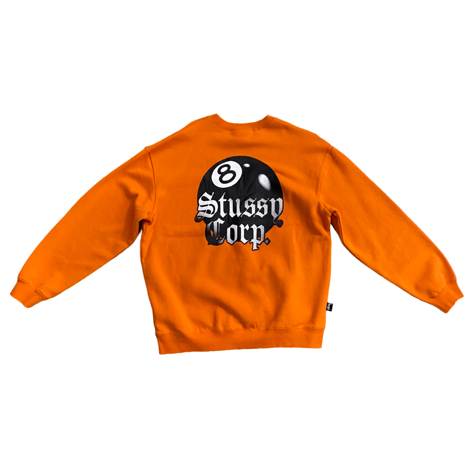 Stussy 8 Ball Corp Fleece Crew Orange
